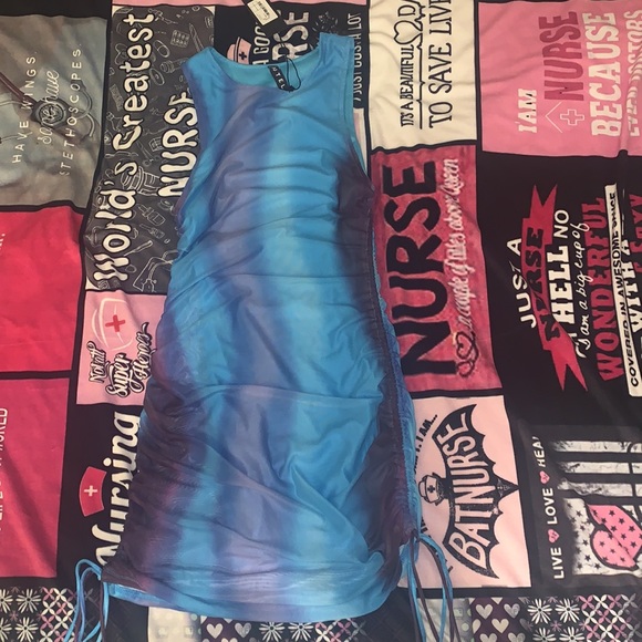 MOTEL blue tank dress NWT - Picture 7 of 10